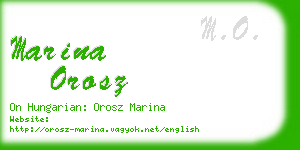 marina orosz business card